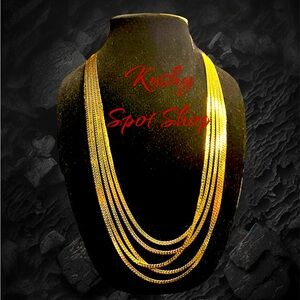 Vintage SIGNED MONET LIQUID GOLD 5-strand ✨⭐️💛😍 Necklace NWOT 24”-28”L ✨😍⭐️💛